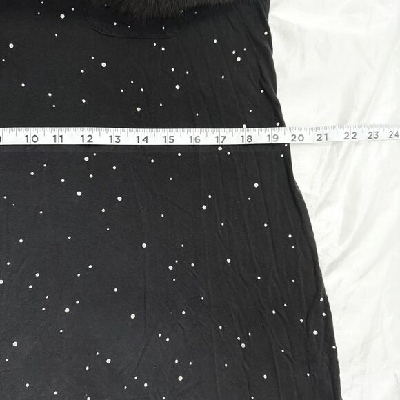 Soma Cool Nights Starry Sky Sleep Shirt Short Sleeve PJs Black Gold Polka Dots M - Picture 11 of 12